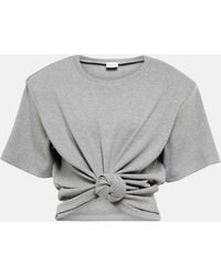 Magda Butrym - Cropped Cotton-Blend T-Shirt - Lyst
