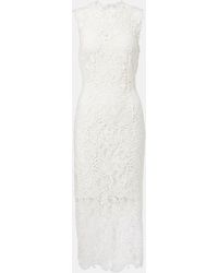 Monique Lhuillier - Lace Midi Dress - Lyst