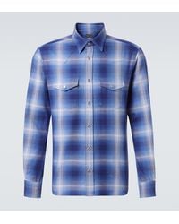 Tom Ford - Checked Cotton Shirt - Lyst