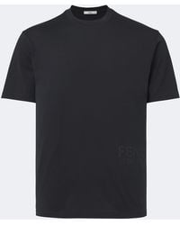 Fendi - Logo Cotton Jersey T-Shirt - Lyst