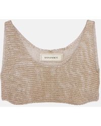 Bananhot - Knitted Lame Bra Top - Lyst