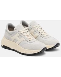 Hogan - H669 Suede And Leather Sneakers - Lyst