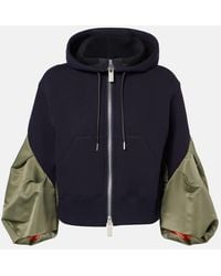 Sacai - Felpa Con Cappuccio - Lyst