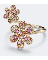 Sydney Evan - 14Kt Ring With Sapphires And Diamonds - Lyst