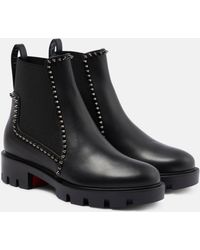 Christian Louboutin - Bottines Out Lina en cuir a ornements - Lyst