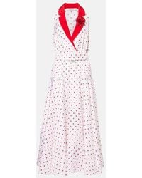 Rodarte - Midikleid Aus Seiden-Twill - Lyst