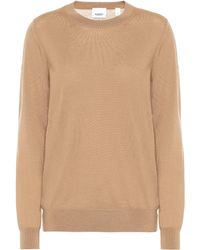 Burberry Merino Wool Sweater - Natural