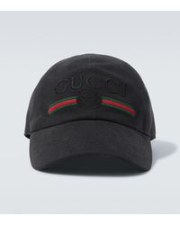 Gucci - Web Stripe Cotton Baseball Cap - Lyst