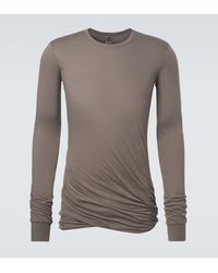 Rick Owens - Draped Cotton Jersey Top - Lyst