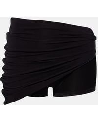 Gucci - Draped Crepe Jersey Shorts - Lyst