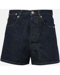 Dries Van Noten - Shorts di jeans a vita alta - Lyst