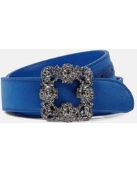 Manolo Blahnik - Embellished Satin Belt - Lyst