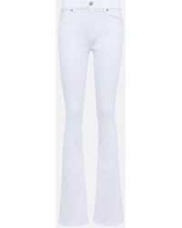 7 For All Mankind - Bootcut Optic High-Rise Slim Jeans - Lyst