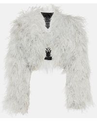 Dolce & Gabbana - X Kim Feather Cropped Jacket - Lyst