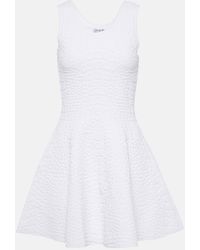 Alaïa - Croc-Effect Knitted Minidress - Lyst