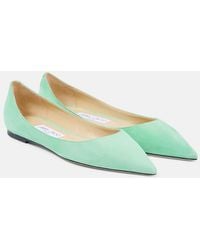 Jimmy Choo - Ballerinas Love Aus Veloursleder - Lyst