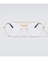 Cartier - Santos De Cartier Aviator Glasses - Lyst