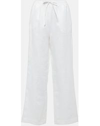 Asceno - Aurelia Linen Straight Pants - Lyst