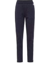Moncler Cotton-blend Trackpants - Blue