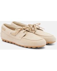 Hogan - H693 Suede Boat Shoes - Lyst