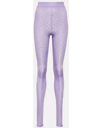 Alex Perry - Crystal-embellished Jersey Tights - Lyst
