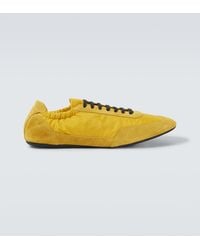Prada - Elastische Collapse Sneaker Aus Re-Nylon Und Wildleder - Lyst