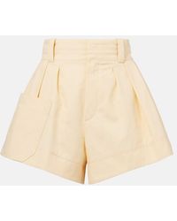 Chloé - High-Rise Cotton Canvas Shorts - Lyst