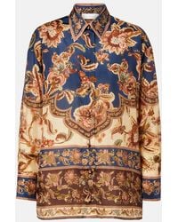 Zimmermann - Aster Printed Silk Shirt - Lyst