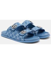 Gucci - Gg Denim Sandals - Lyst