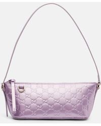 Gucci - Schultertasche Gg Emblem Mini Aus Lackleder - Lyst