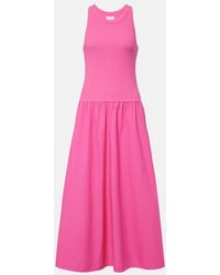 Velvet - Romilly Cotton-Blend Midi Dress - Lyst