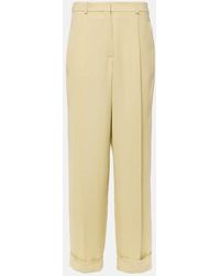 The Row - Tor Crepe Wide-leg Pants - Lyst