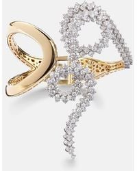 YEPREM - Armreif Golden Strada Aus 18Kt Gelb- Und Weissgold (750/1000) Mit Diamanten - Lyst