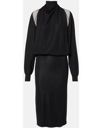 Alaïa - Cut Out Midi Dress - Lyst