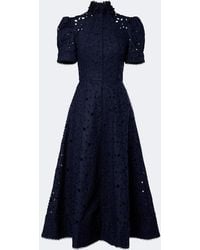 Rebecca Vallance - Kitsu Broderie Anglaise Cotton Midi Dress - Lyst