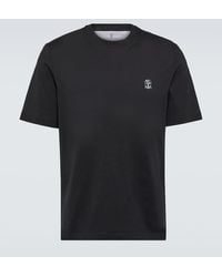 Brunello Cucinelli - T-shirt in jersey di cotone - Lyst