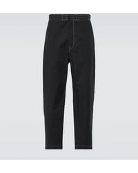 Lemaire - Cotton-blend Tapered Pants - Lyst
