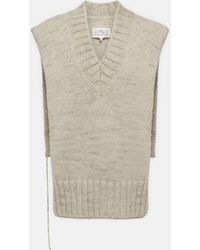 Maison Margiela - Alpaca, Cotton, And Wool Sweater Vest - Lyst