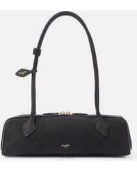 Alaïa - Le Teckel Medium Suede Shoulder Bag - Lyst