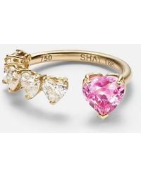 SHAY - 18Kt Ring With Sapphire And Diamonds - Lyst