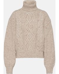 Loro Piana - Cable-knit Wool And Cashmere-blend Turtleneck Sweater - Lyst
