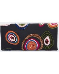 STAUD - Muse Small Embellished Satin Clutch - Lyst