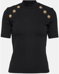 Balmain - Raglan Stretch T-Shirt - Lyst