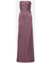 Alex Perry - Strapless Satin Crepe Gown - Lyst