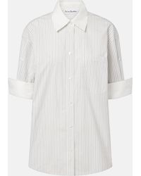 Acne Studios - Camisa De Popelin De Algodon A Rayas - Lyst