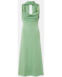 Rebecca Vallance - Isla Draped Scarf-Detail Midi Dress - Lyst
