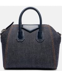 Givenchy - Antigona Mini Denim Tote Bag - Lyst