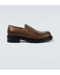 The Row - Leather Slip-On Shoes - Lyst