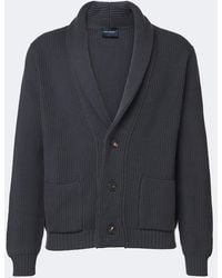 Thom Sweeney - Ribbed-Knit Wool Cardigan - Lyst