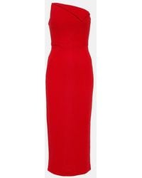 Roland Mouret - Origami Wool Midi Dress - Lyst